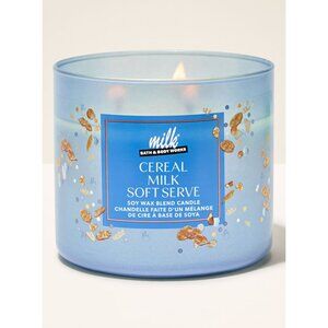 BATH & BODY WORKS Cereal Milk Soft Serve 3 Wick Candle NEW NWT